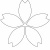 桜　花　花びら　線