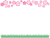 桜の花模様フレーム画像シンプル飾り枠素材イラスト透過png