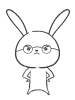 怒るウサギのイラスト
