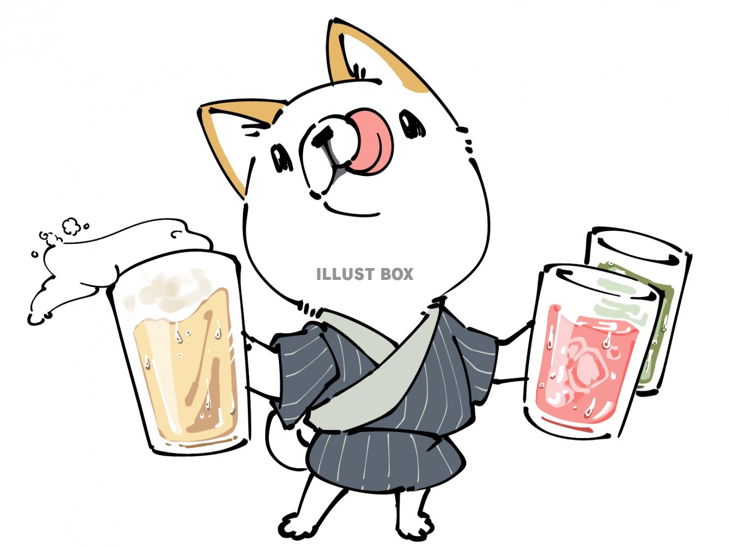 居酒屋の柴犬(白)