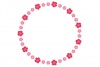シンプルでかわいい桜の花サークルフレーム/ピンク
