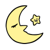 居眠りお月様とお星様