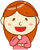 若い女性（ひらめき）