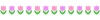 チューリップ花模様ライン素材シンプル飾り罫線イラスト　