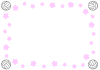 バレーボールと桜のフレーム１－４卒団・入団・卒部・入部