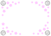 バレーボールと桜のフレーム２－４卒団・入団・卒部・入部