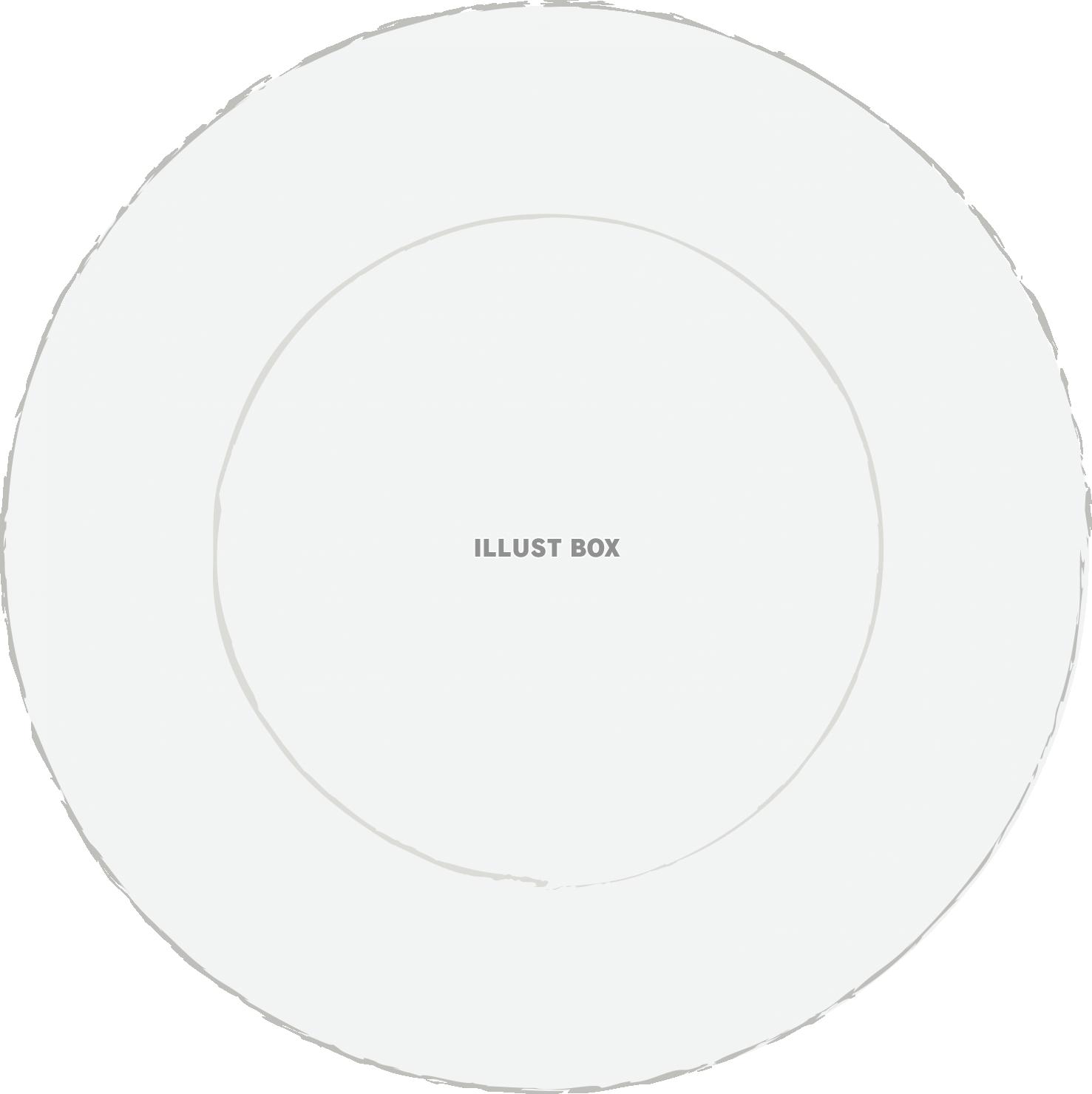 シンプル手書き皿（透過PNG）５倍拡大可能