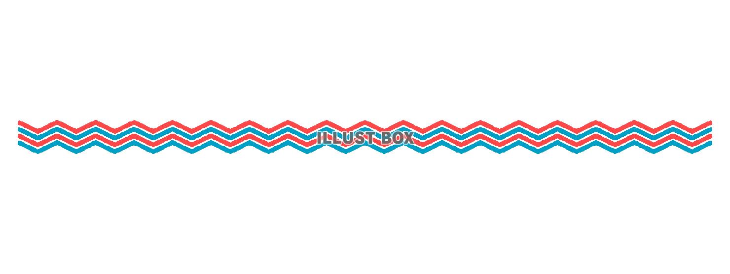 シンプルなライン素材（赤青）透過PNG