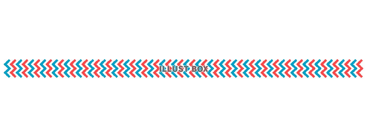 シンプルなライン素材（赤青）透過PNG
