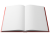 赤い開いた本のリアルな3DCG枠【透過PNG】