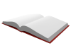 赤い開いた本のリアルな3DCG【透過PNG】