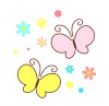 春素材・可愛い蝶々（チョウチョ）のフリーイラスト