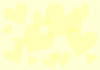 パステルカラーのハートの背景２　黄色