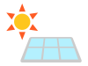 太陽光パネルのシンプルなアイコン