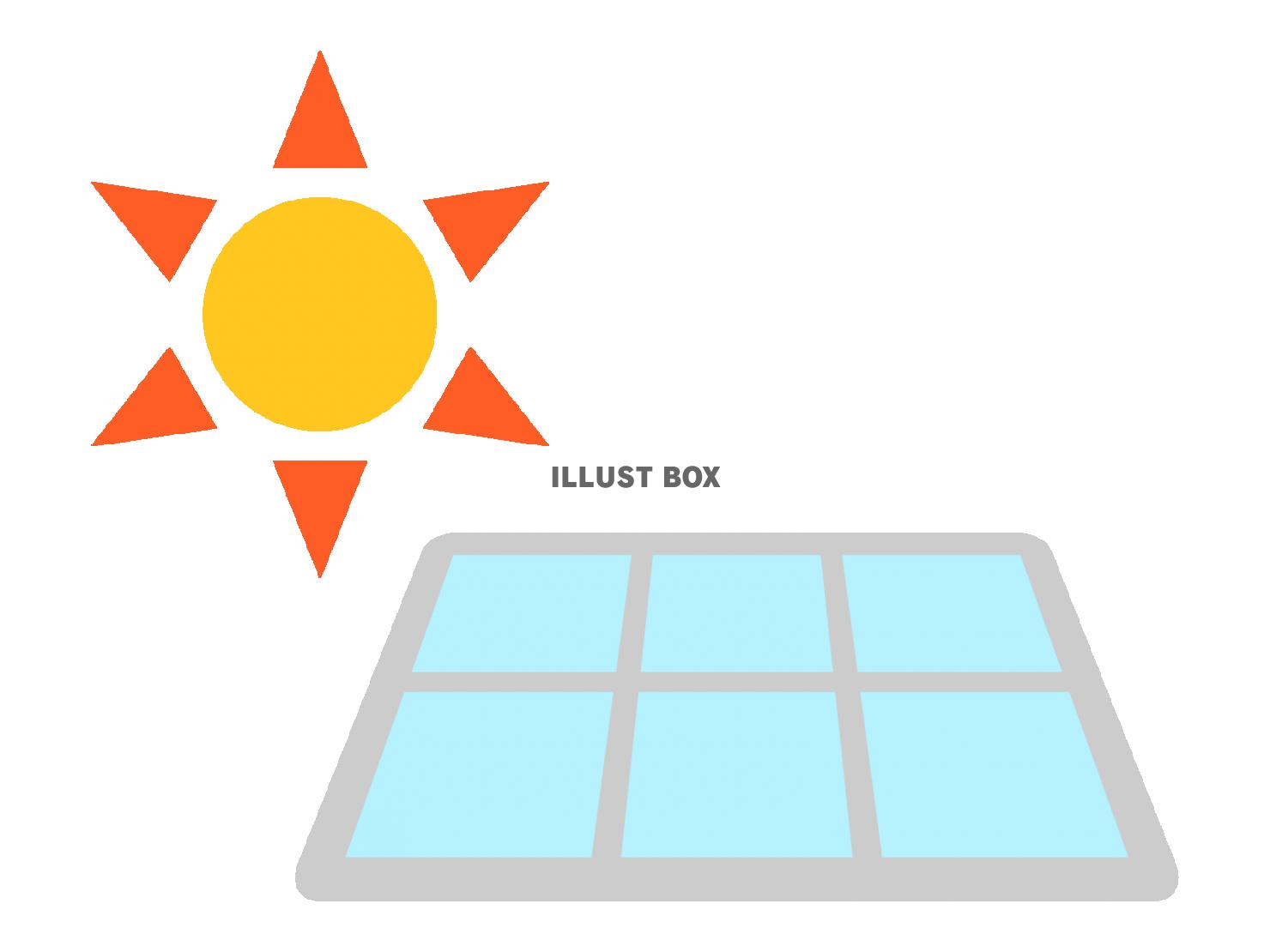 太陽光パネルのシンプルなアイコン
