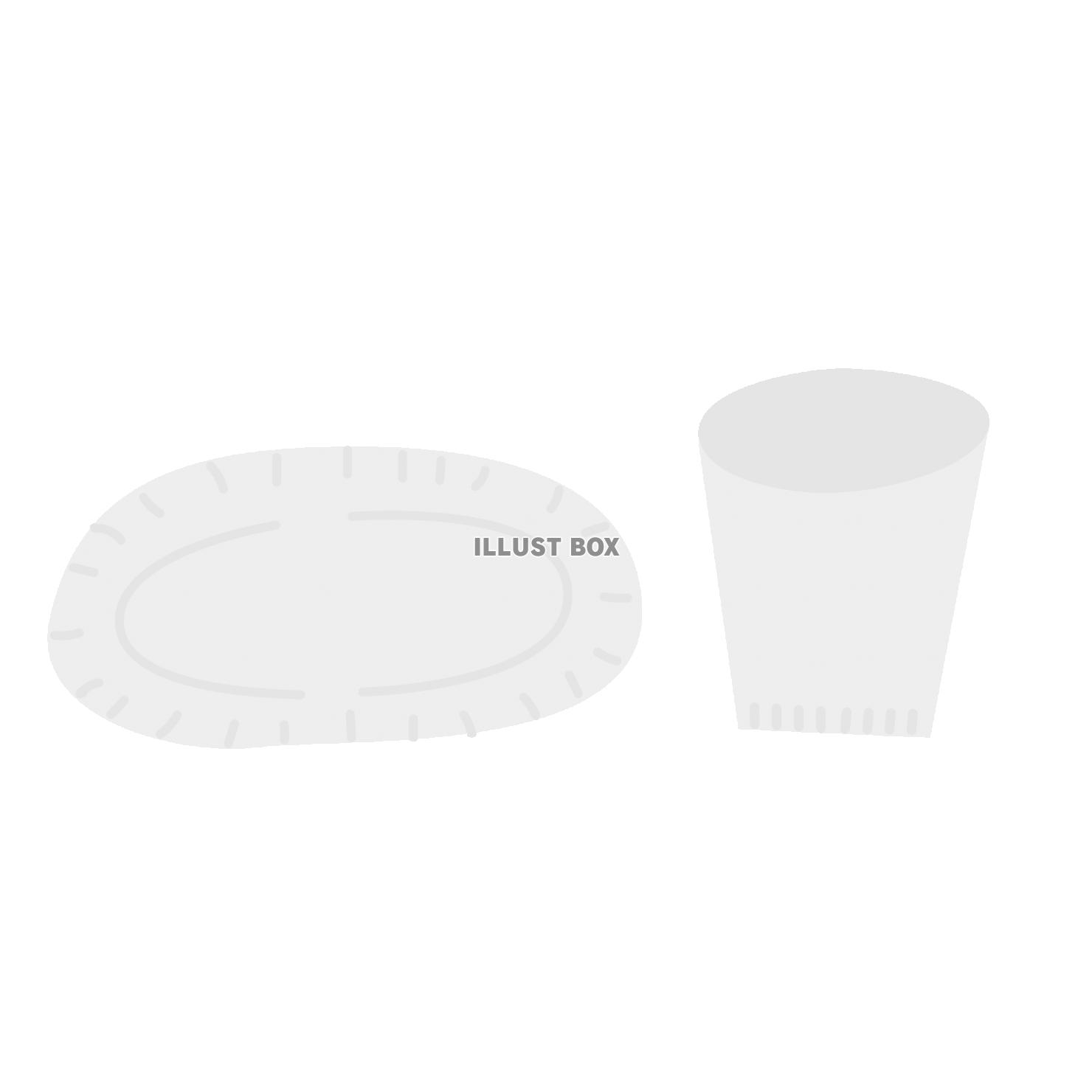 紙皿と紙コップ