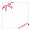 リボン★ピンクのリボンフレーム★正方形★メッセージカード