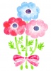 水彩のアネモネの花束