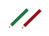 シンプルな鉛筆と赤鉛筆のイラスト セット