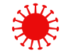 ウイルスのシンプルなシルエット【透過PNG】