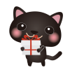 黒猫プレゼントボックス