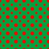 シームレス（繋ぎ目なし）水玉模様の壁紙素材・赤緑