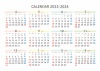 4月はじまりカレンダー　2023-2024C　グラデーション