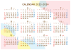 4月はじまりカレンダー　2023-2024D　淡い色