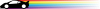 カラフルな虹色のスピード感効果線で疾走するクルマ　スポーツカー