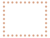 【透過PNG】丸いドット柄のフレーム（オレンジ）