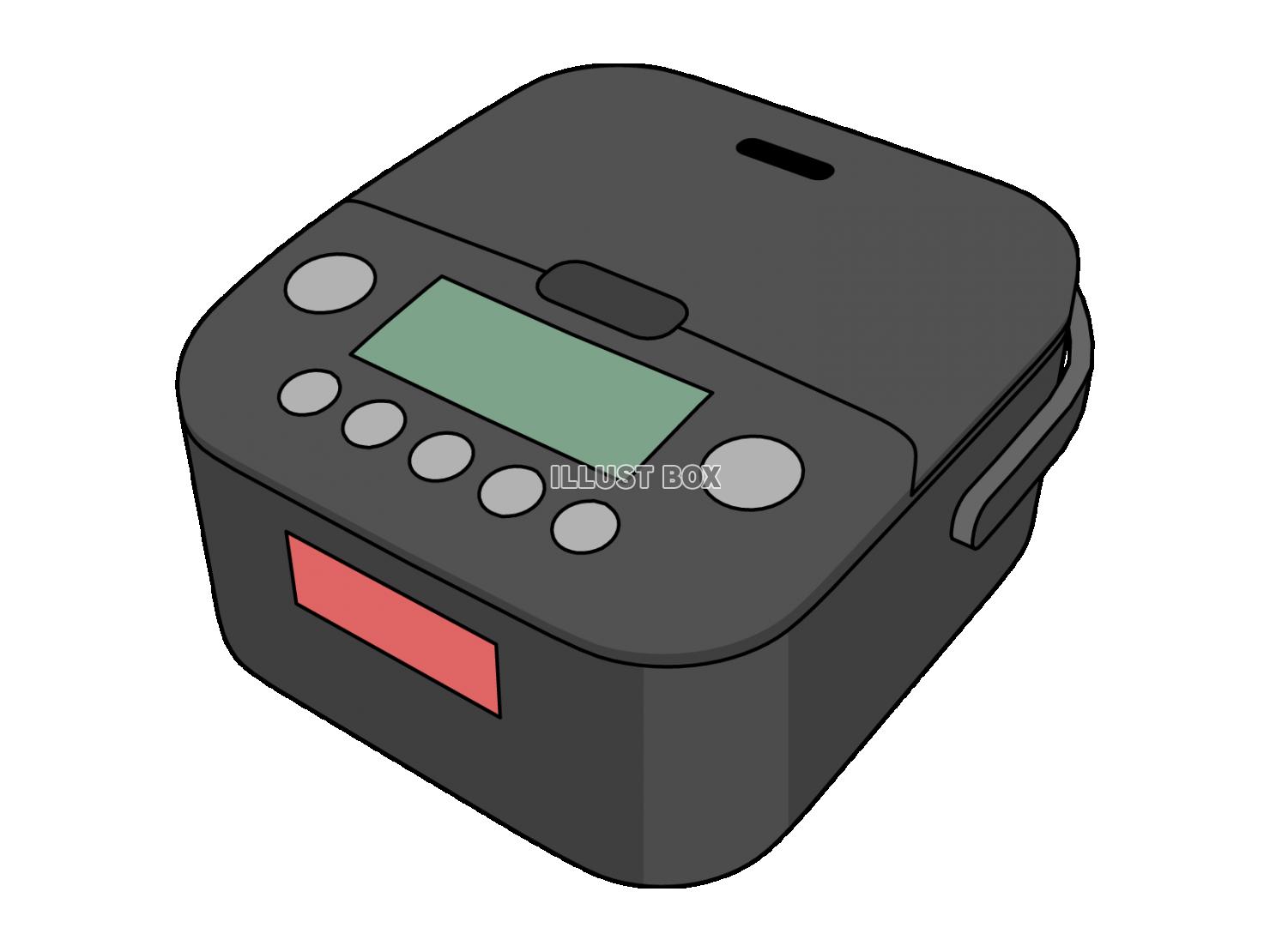 炊飯器のシンプルなイラスト【透過PNG】