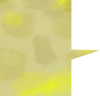 角ばった水彩画風吹き出し【イエロー】