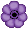 アネモネ(花びら 紫)png