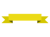 黄色のシンプルなリボンのフレーム枠素材・透過PNG