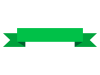緑のシンプルなリボンのフレーム枠素材・透過PNG