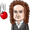  世界の偉人偉大な科学者ニュートンとリンゴ