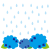 背景　花　夏　アジサイ　青　雨