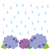背景　花　夏　アジサイ　紫　雨