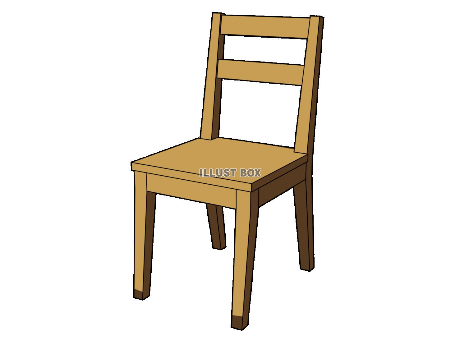 椅子のシンプルな3DCGセルルック【透過PNG】