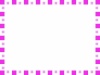 大小角ドット柄の白背景フレーム【JPEG】ピンク系