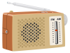 レトロなアナログラジオ　ブラウン