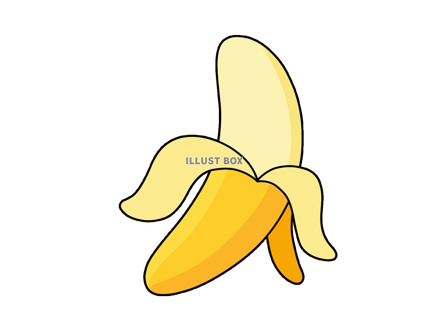 皮をむいたバナナ