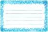 水彩タッチのクロスハッチングのメッセージカード（ブルー）