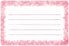 水彩タッチのクロスハッチングのメッセージカード（ピンク）
