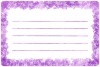 水彩タッチのクロスハッチングのメッセージカード（紫）