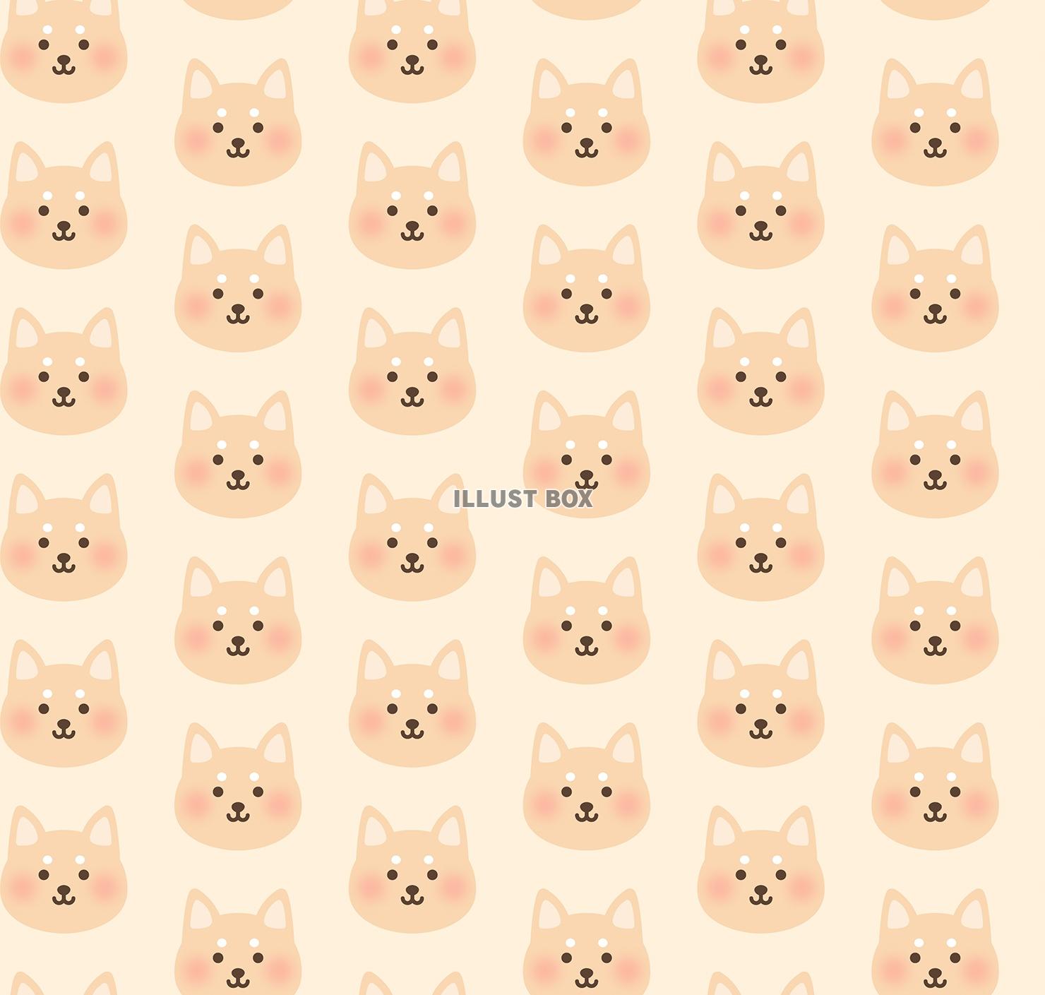 柴犬のシームレス背景パターン