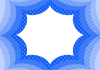 水玉模様・トゲトゲのフレーム素材（青） 