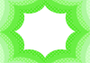 水玉模様・トゲトゲのフレーム素材（緑）