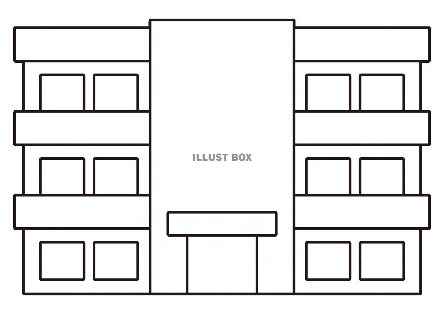 2_建物_公営住宅・白黒
