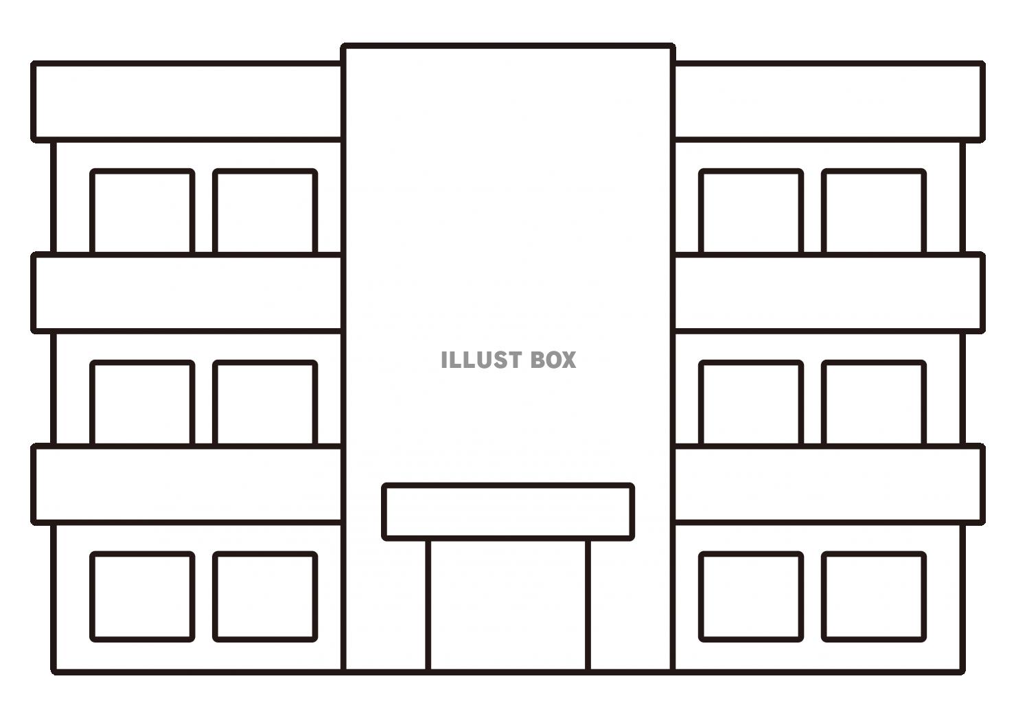 2_建物_公営住宅・白黒